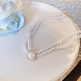 Minimalist Silver-Plated Necklace with Pearl Pendant