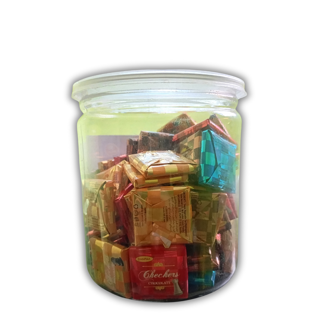 DanPak Checkers Chocolate Jar - 80 Pcs