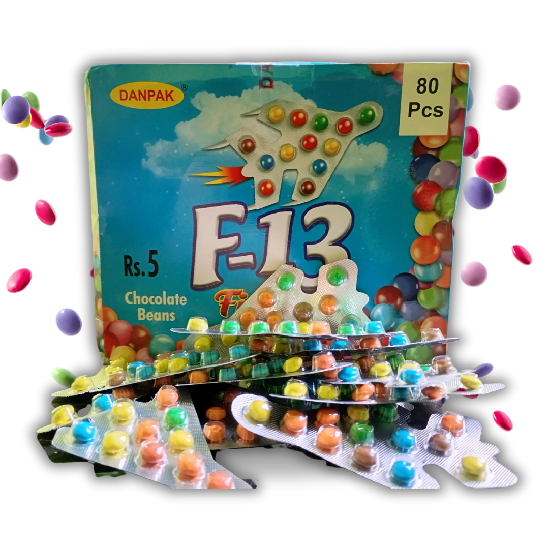 DanPak F 13 Fighter Chocolate Beans - 80 Pcs Box