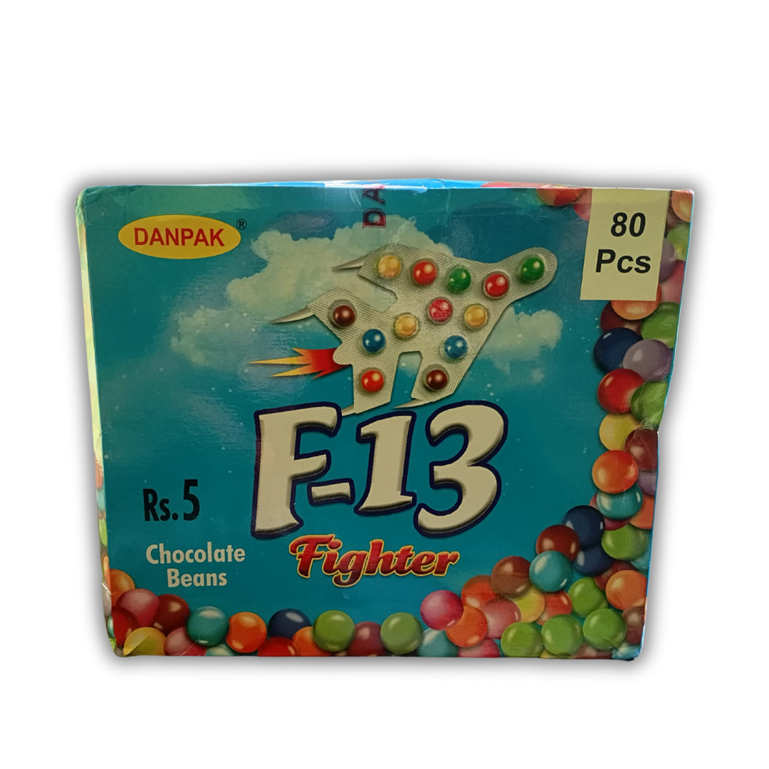 DanPak F 13 Fighter Chocolate Beans - 80 Pcs Box