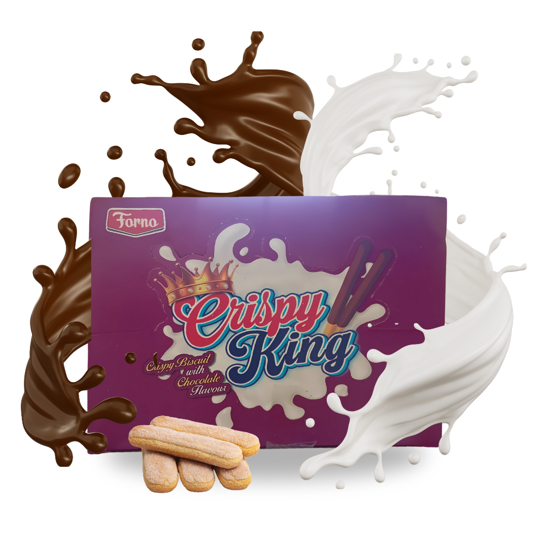 Forno Crispy King - Crispy Finger Biscuits with Chocolate Flavor - 40 Pcs Box